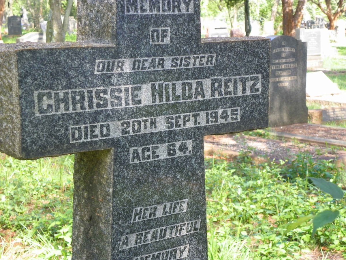 REITZ Chrissie Hilda -1945 :: CAMERON Louisa Elizabeth -1952