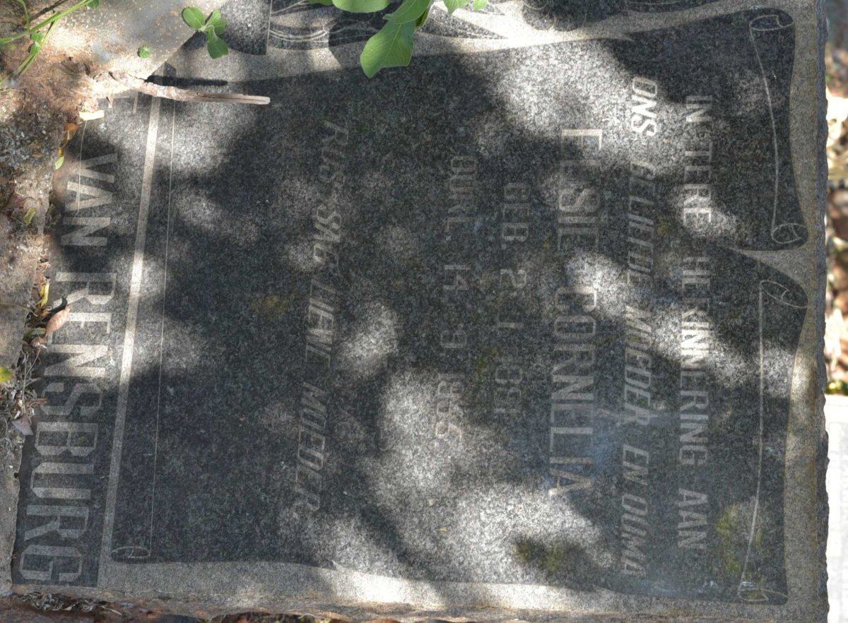 RENSBURG Elsie Cornelia, Janse van 1891-1955