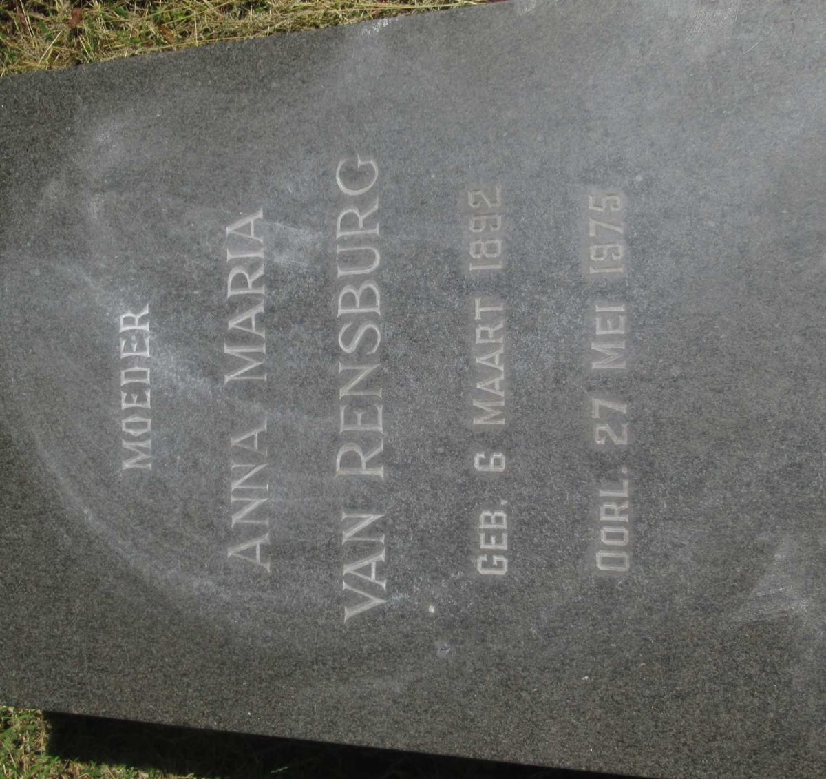 RENSBURG Anna Maria, van 1892-1975
