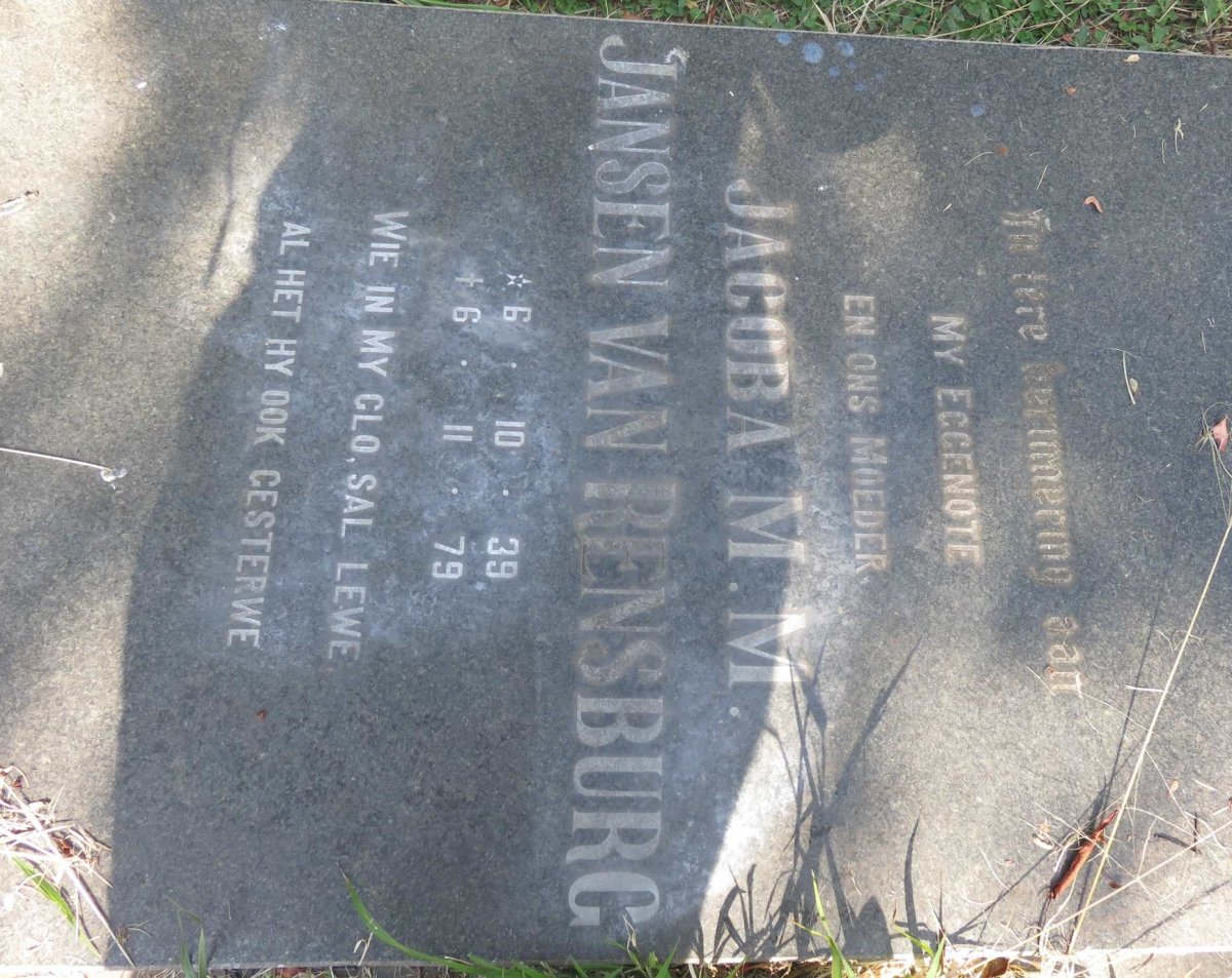 RENSBURG Jacoba M.M., Jansen van 1939-1979