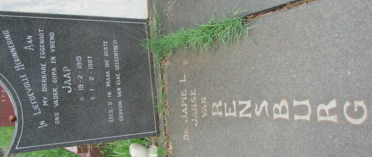 RENSBURG Japie L., Janse van 1915-1987