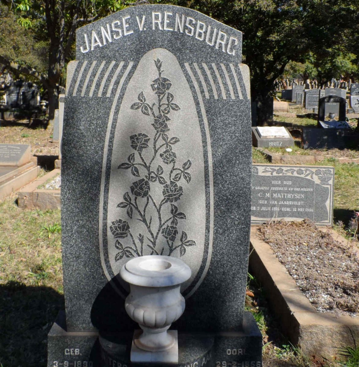 RENSBURG Francois Jacobus, Janse v. 1890-1956
