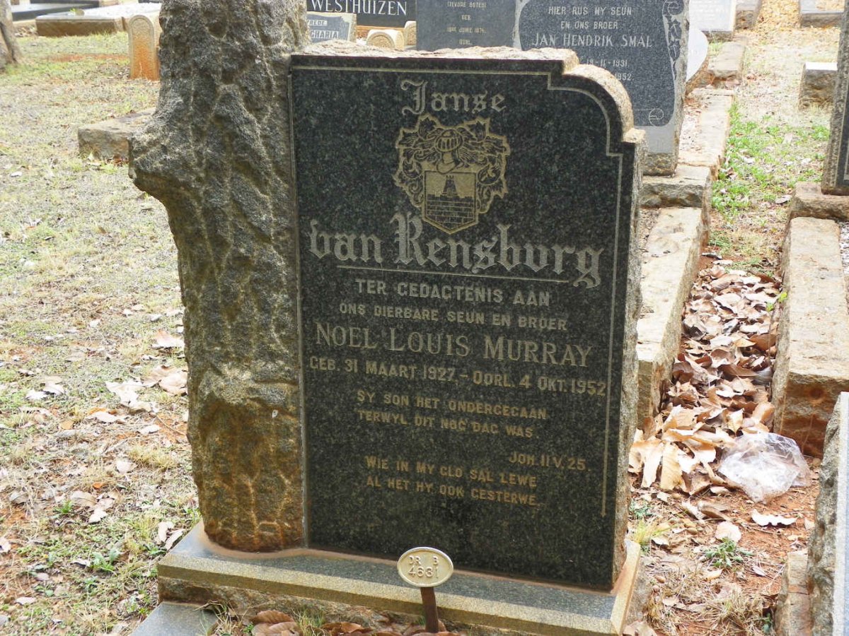 RENSBURG Noel Louis Murray, Janse van 1927-1952