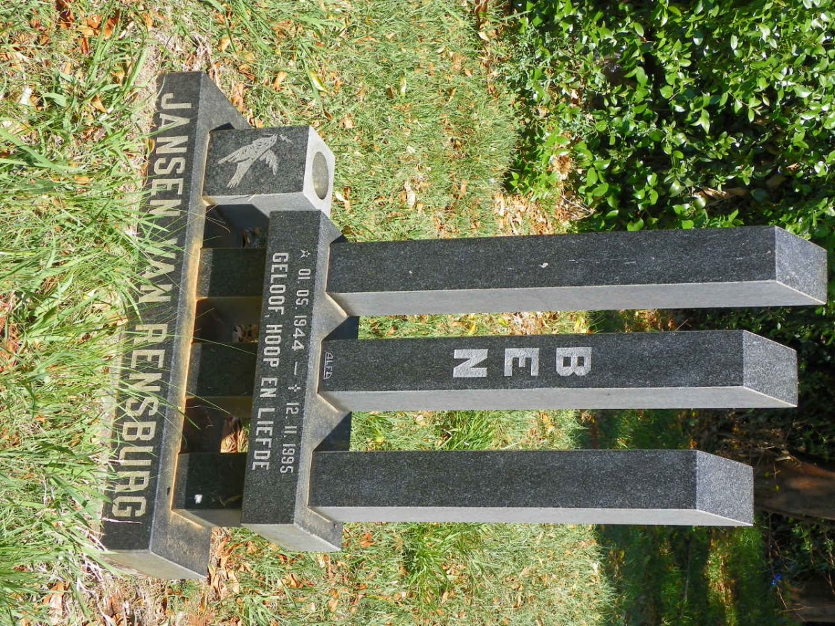RENSBURG Ben, Jansen van 1944-1995