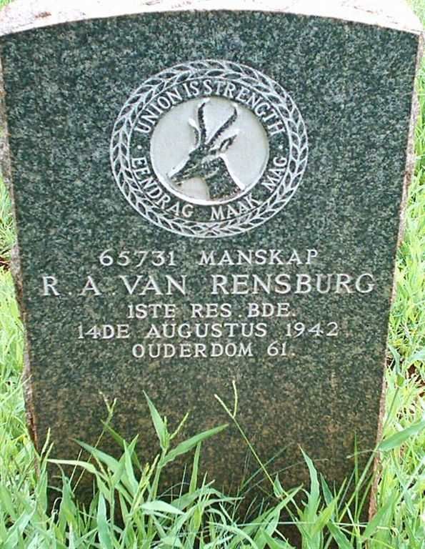 RENSBURG R.A., van -1942