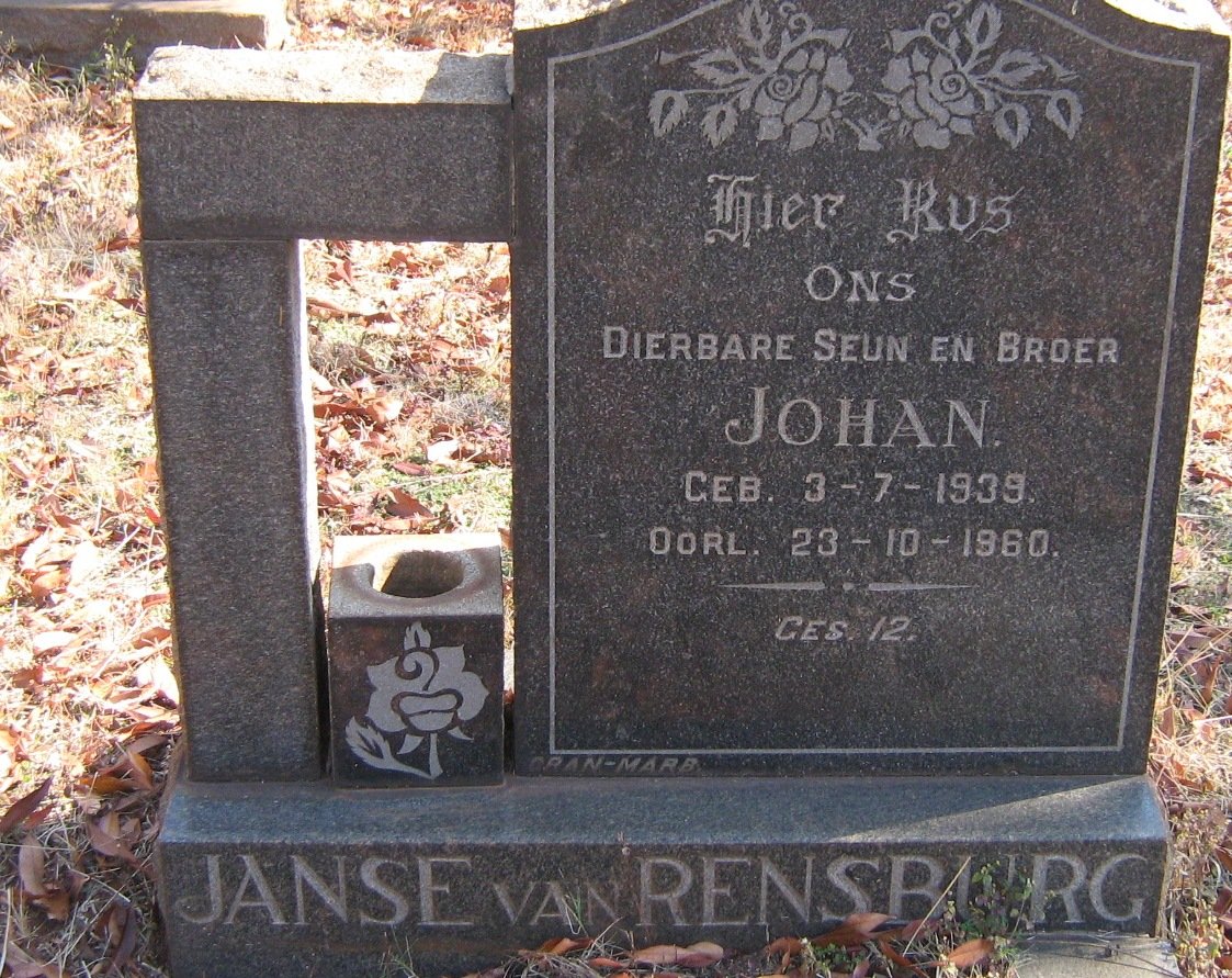 RENSBURG Johan, Janse van 1939-1960