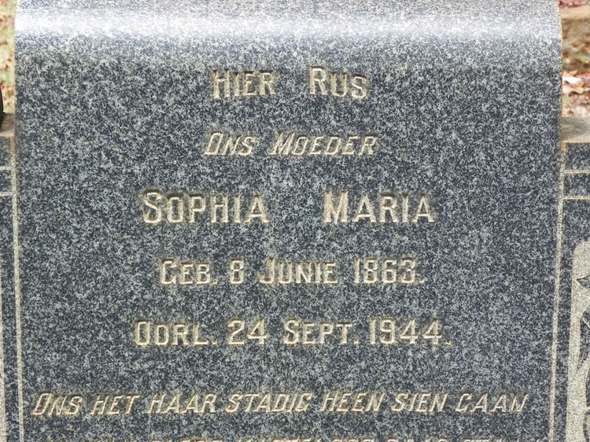 RENSBURG Sophia Maria, van 1863-1944