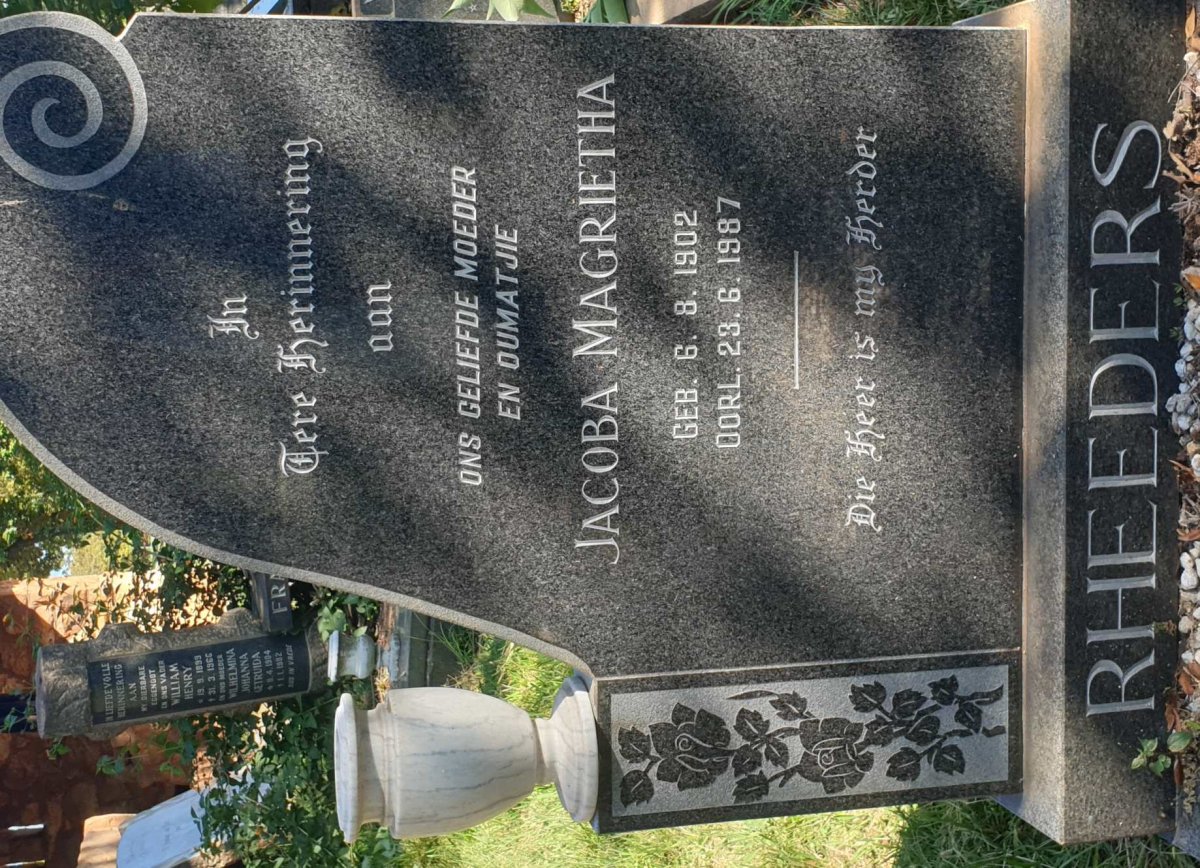 RHEEDERS Jacoba Magrietha 1902-1987