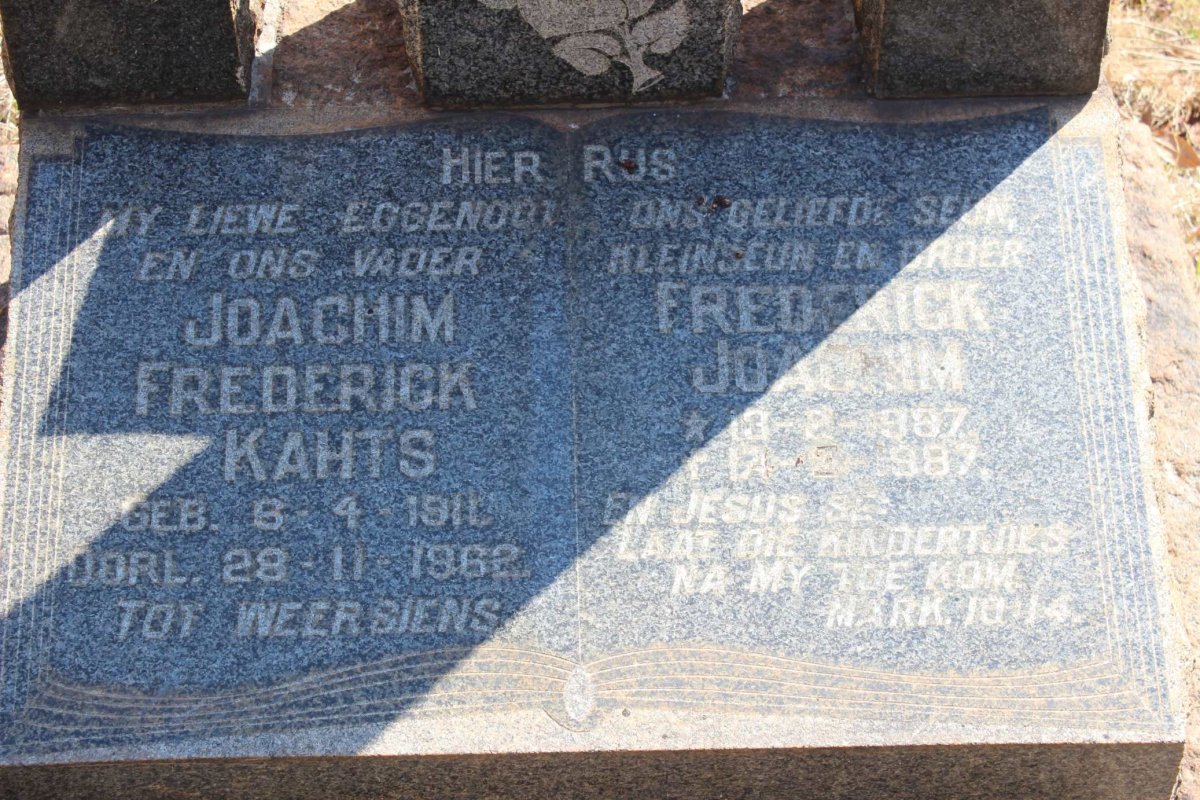 RHEEDERS Joachim Frederick Kahts 1911-1962 :: RHEEDERS Joachim Frederick 19?7-1987
