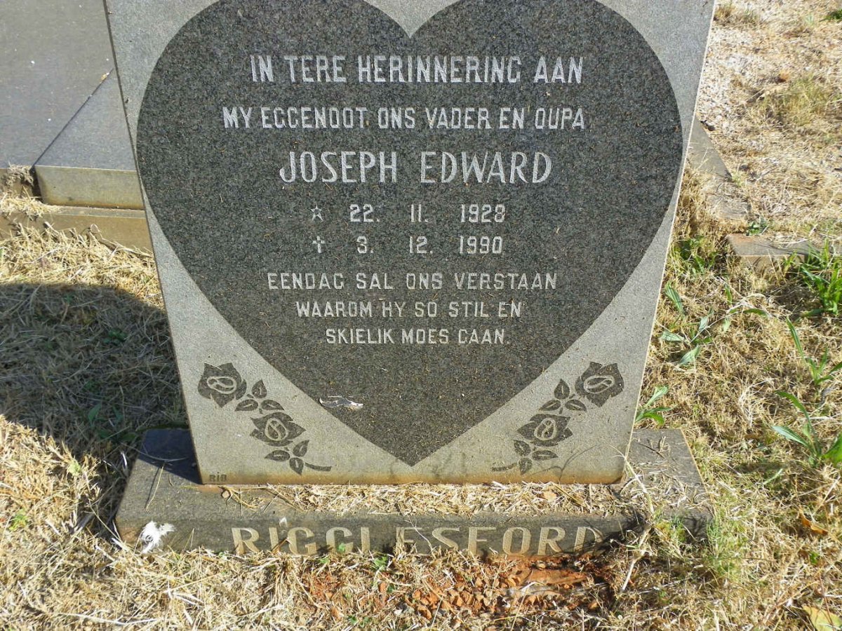 RIGGLESFORD Joseph Edward 1928-1990