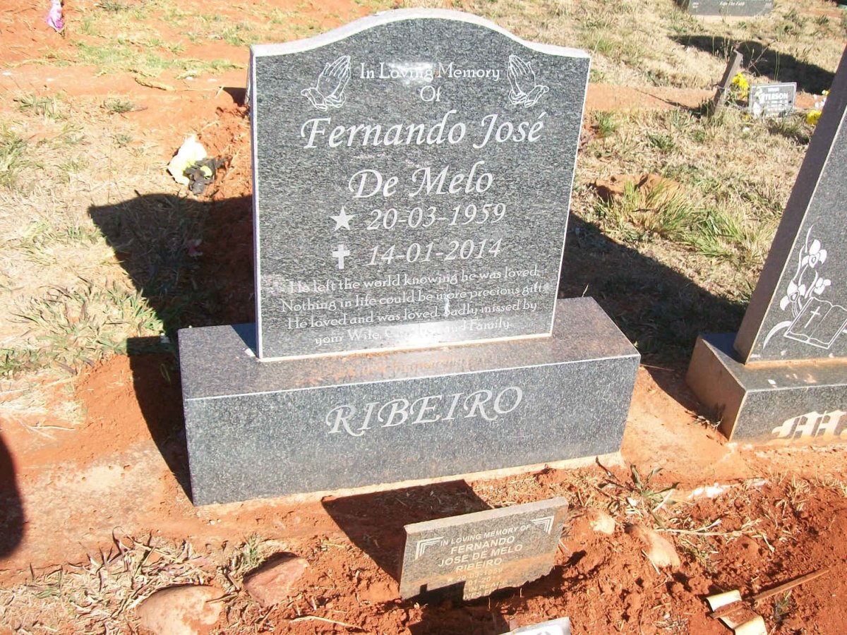 RIBEIRO Fernando Jose De Melo 1959-2014