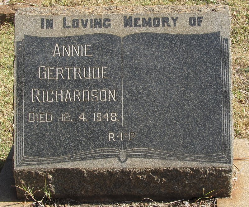 RICHARDSON Annie Gertrude -1948