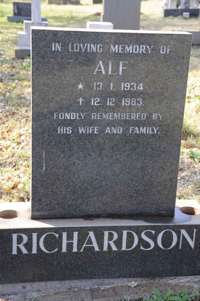 RICHARDSON Alf 1934-1983
