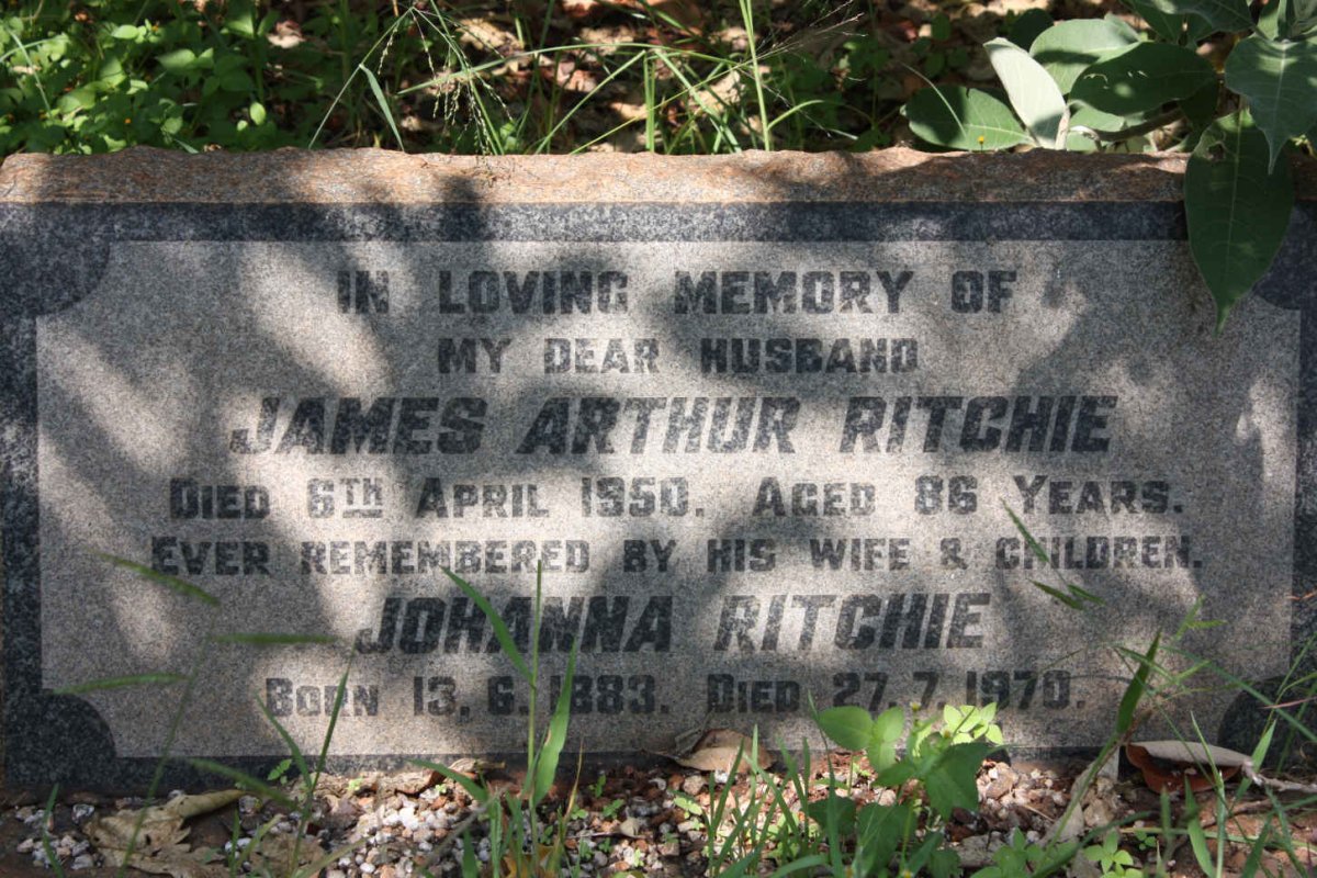 RITCHIE James Arthur -1950 &amp; Johanna 1883-1970