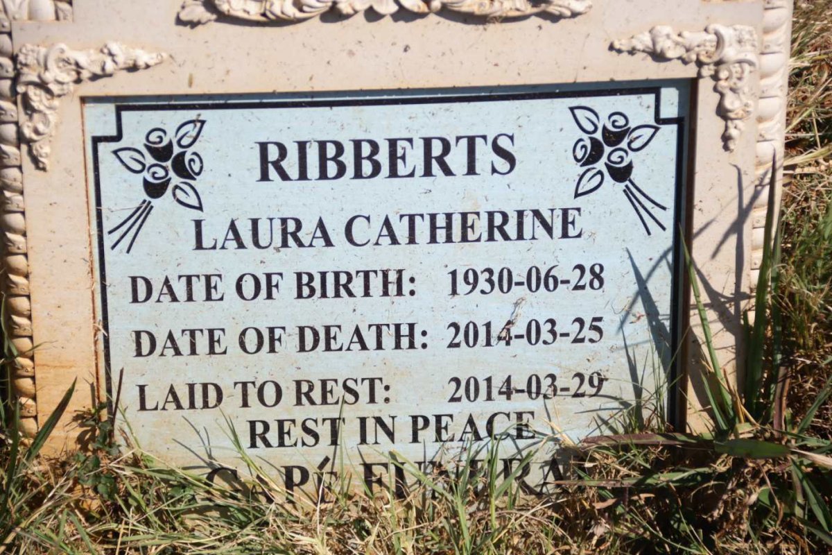 RIBBERTS Laura Catherine 1930-2014