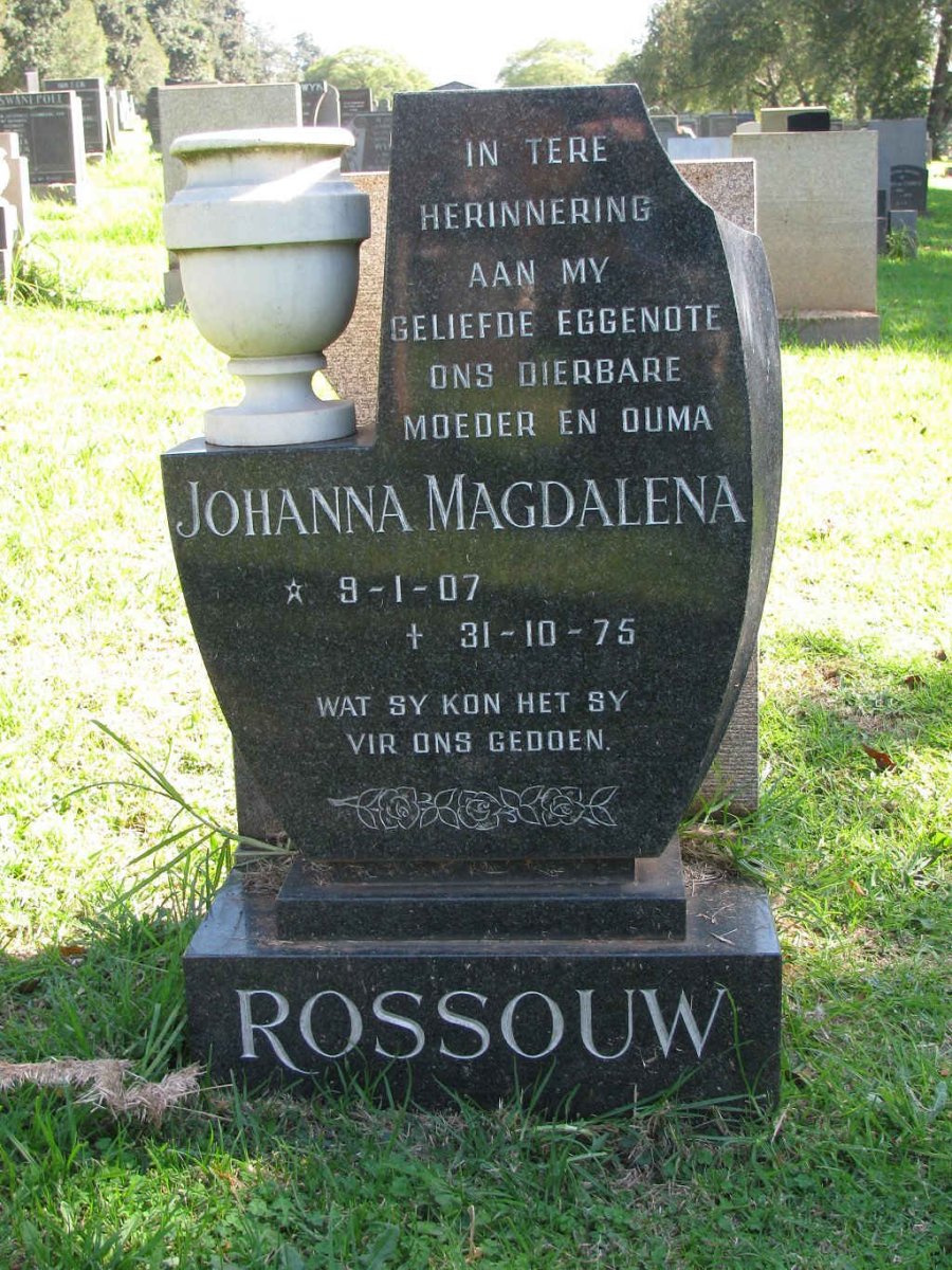 ROSSOUW Johanna Magdalena 1907-1975