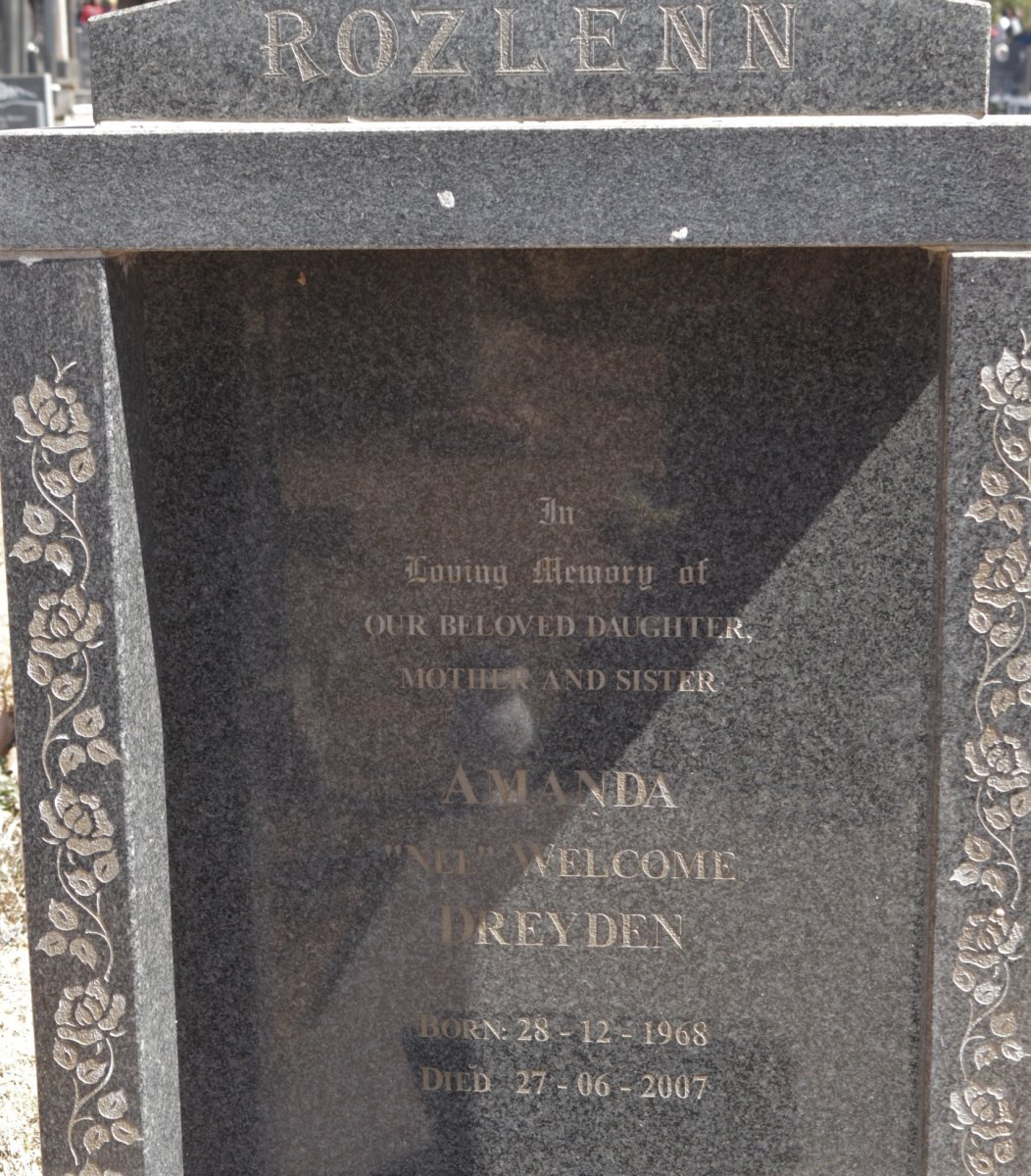 ROZLENN Amanda nee WELCOME DREYDEN 1968-2007