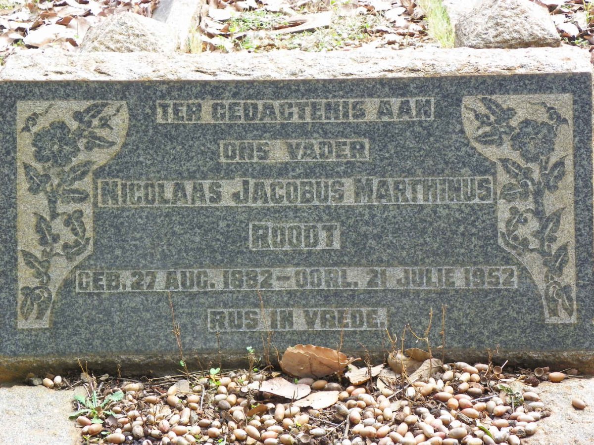 ROODT Nicolaas Jacobus Marthinus 1882-1952