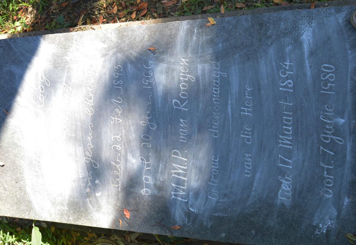 ROOYEN ? J.H., van 1893-1966 &amp; M.M.P. 1894-1980
