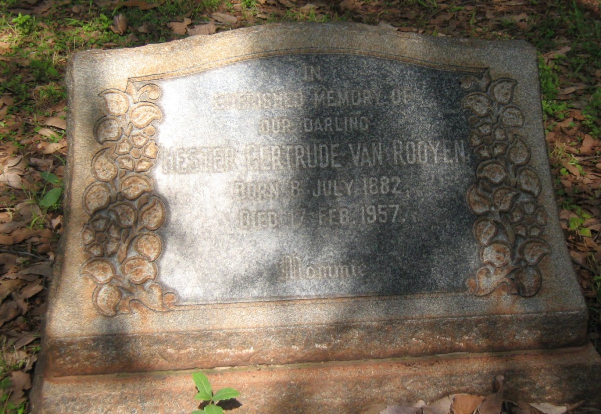 ROOYEN Hester Gertrude, van 1882-1957