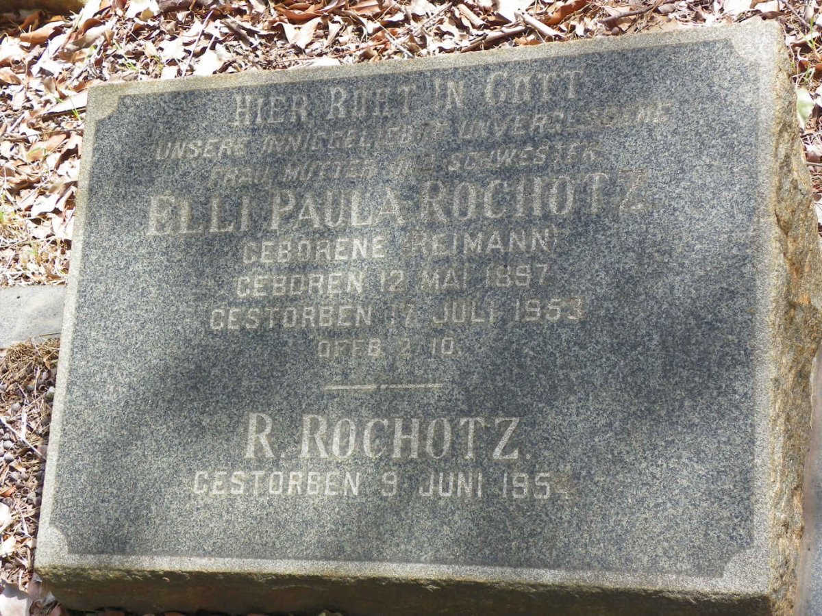 ROCHOTZ Elli Paula nee REIMANN 1897-1953 :: ROCHOTZ R. -1954