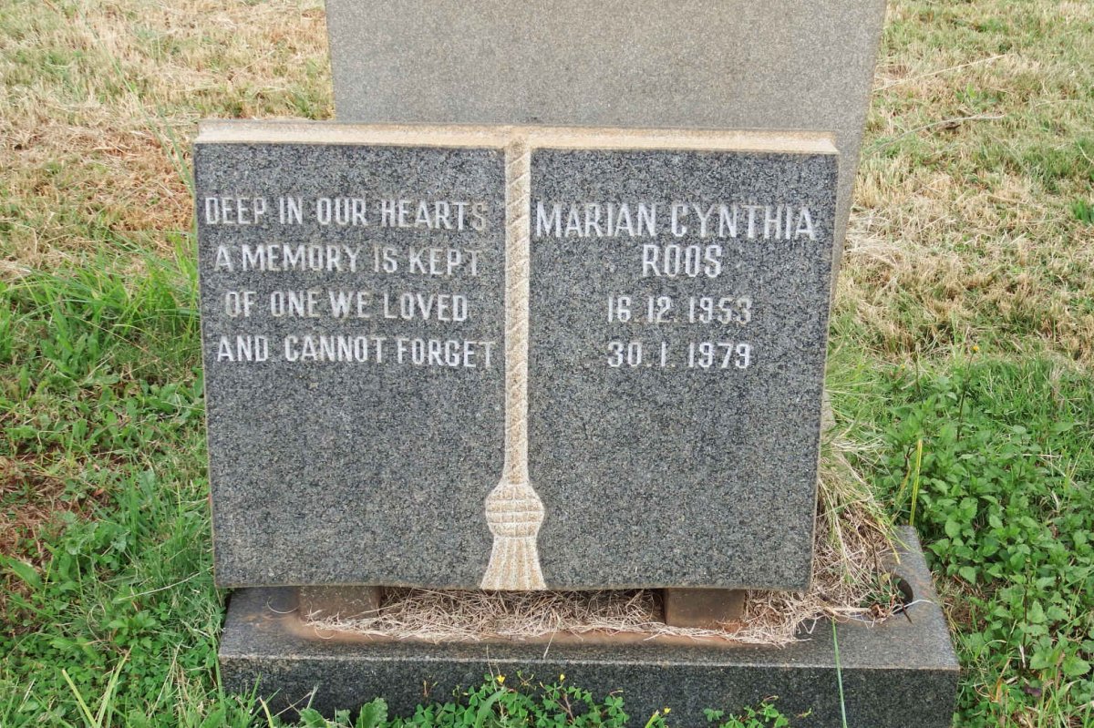 ROOS Marian Cynthia 1953-1979