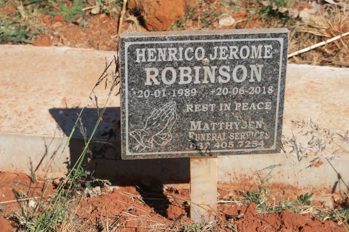 ROBINSON Henrico Jerome 1989-2018