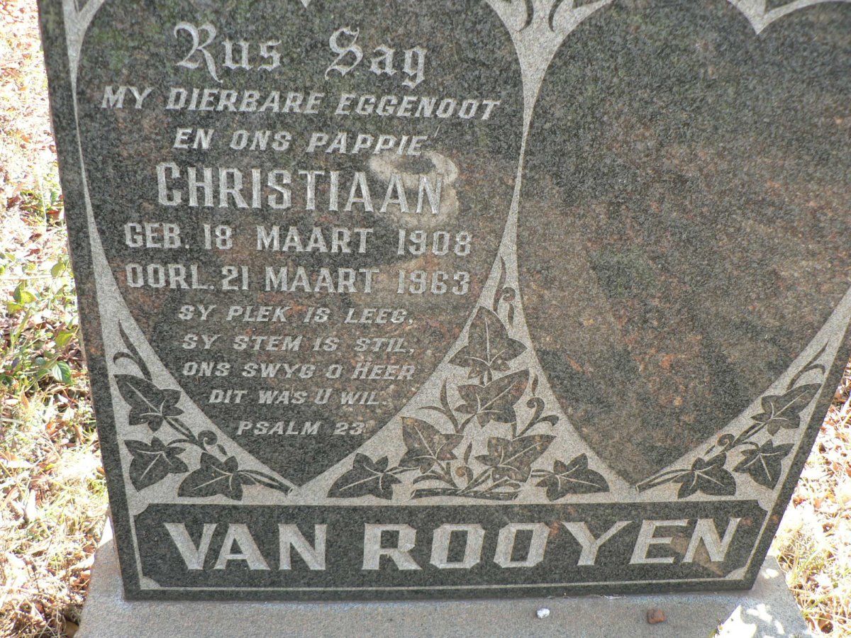 ROOYEN Christiaan, van 1908-1963