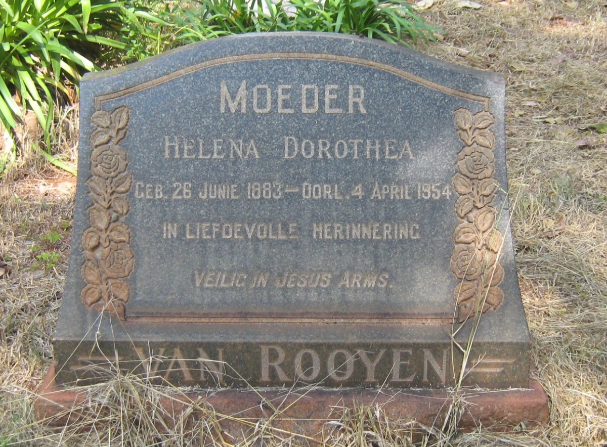ROOYEN Helena Dorothea, van 1883-1954