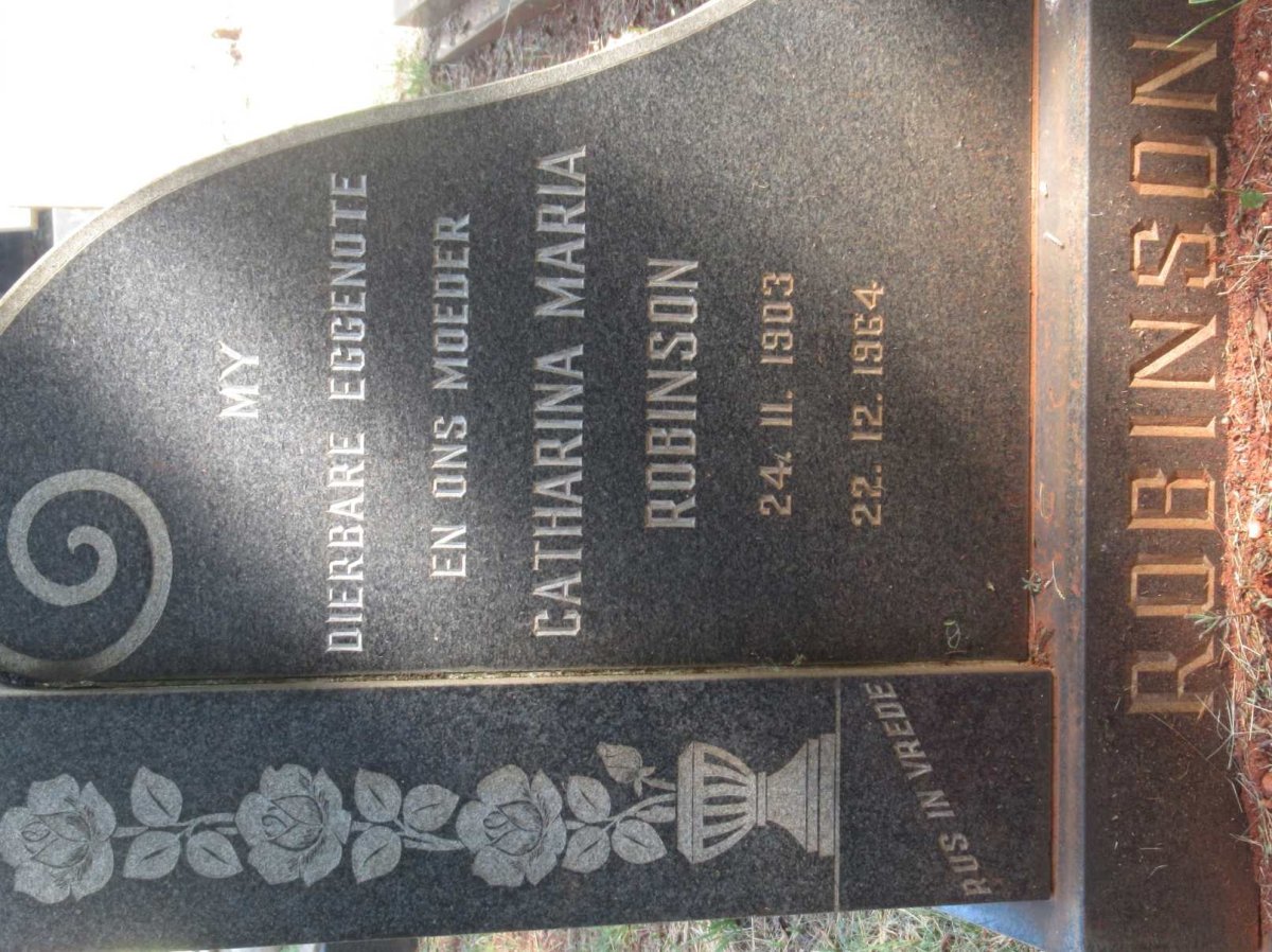 ROBINSON Catharina Maria 1903-1964
