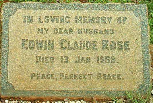 ROSE Edwin Claude -1958