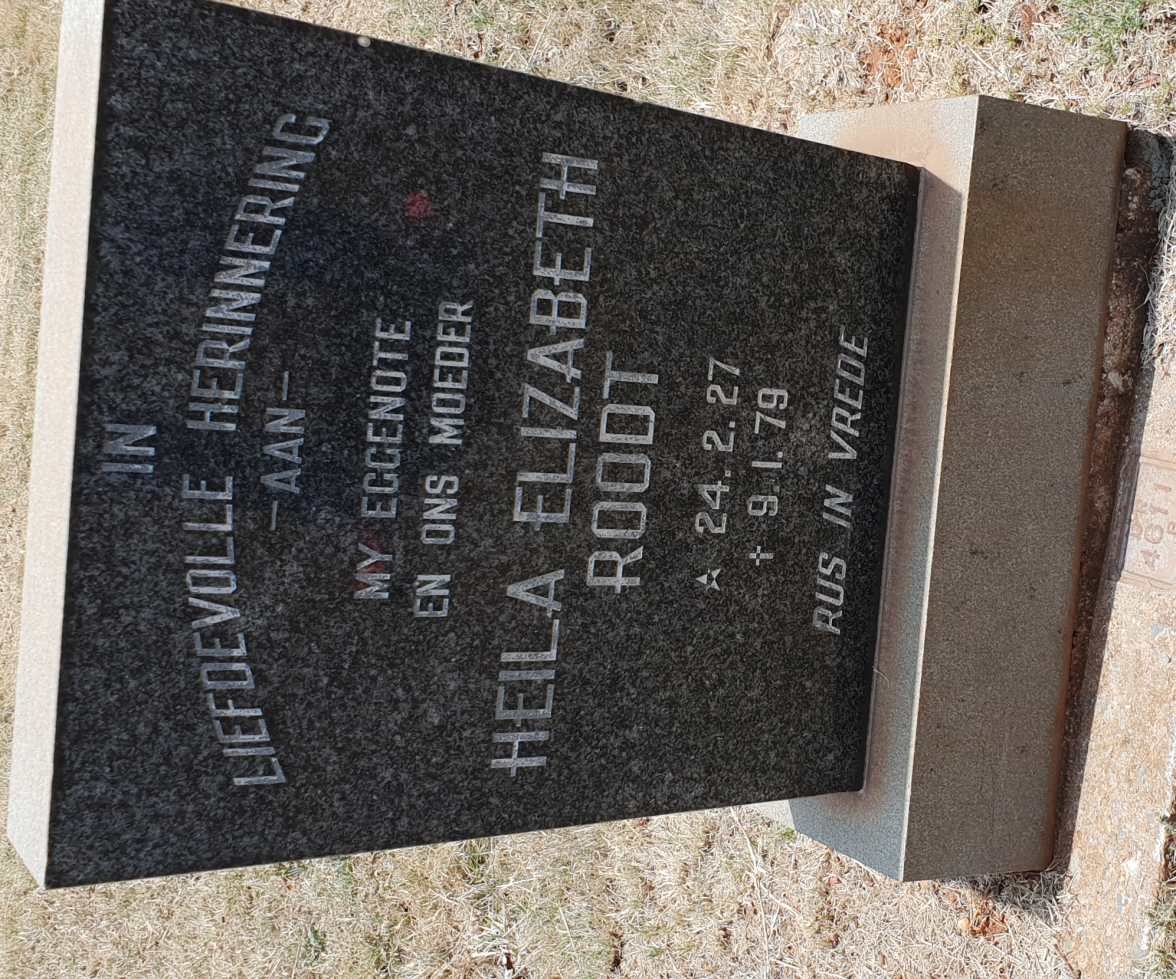 ROODT Heila Elizabeth 1927-1979