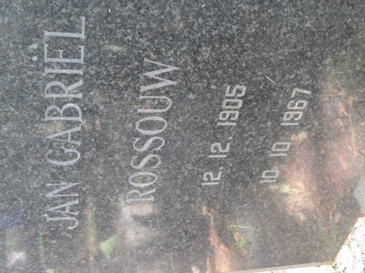 ROSSOUW Jan Gabriel 1905-1967