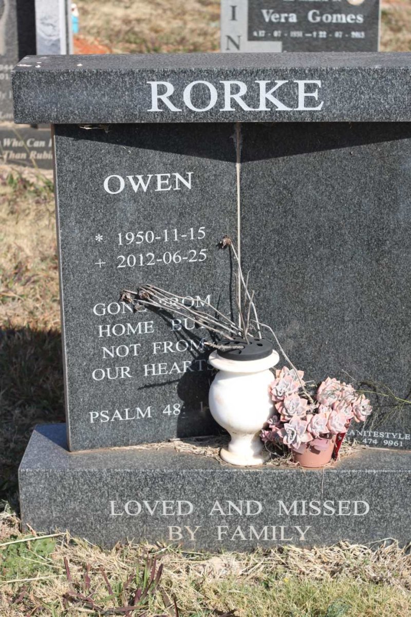 RORKE Owen 1950-2012