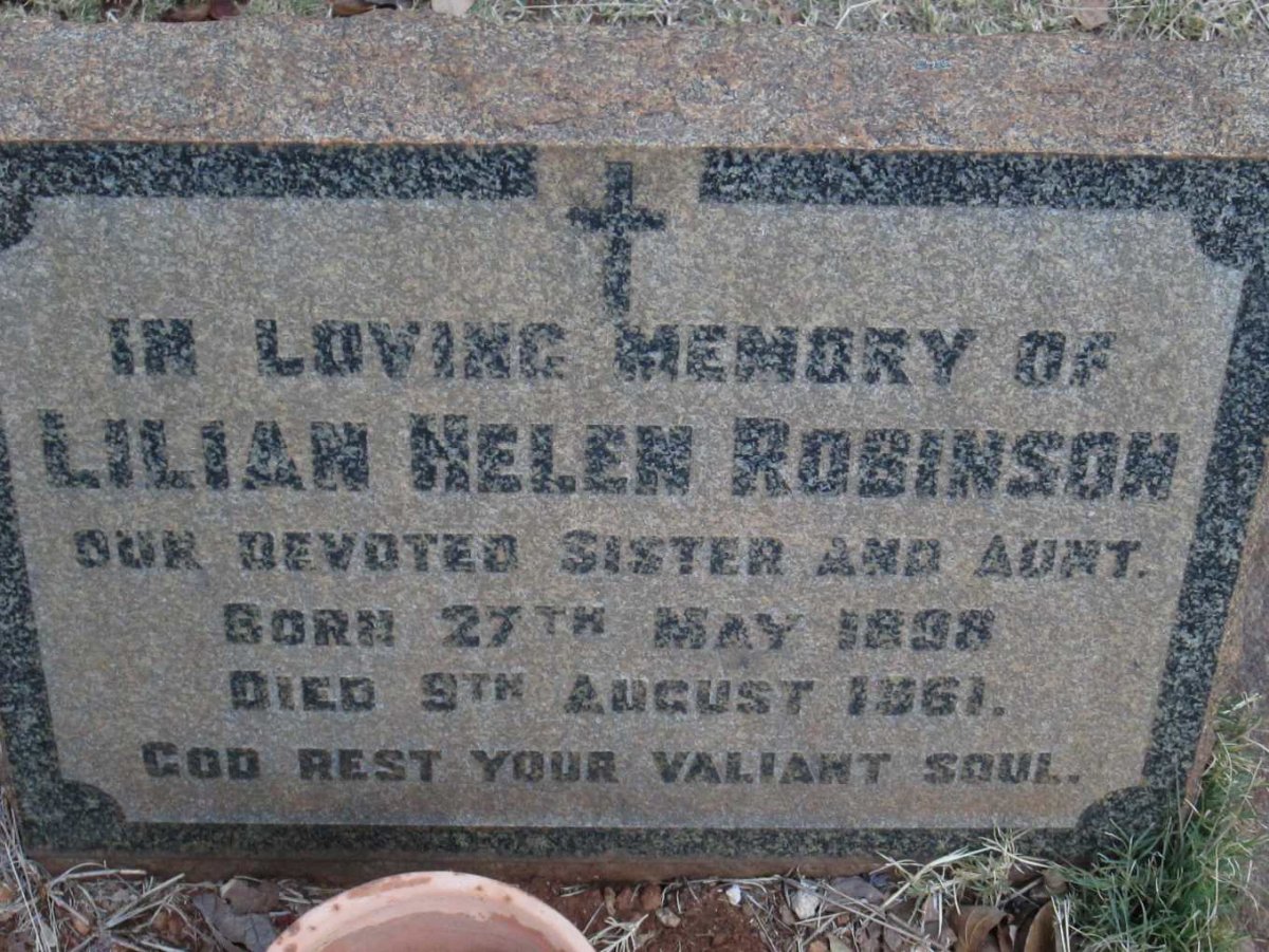 ROBINSON Lilian Helen 1898-1961