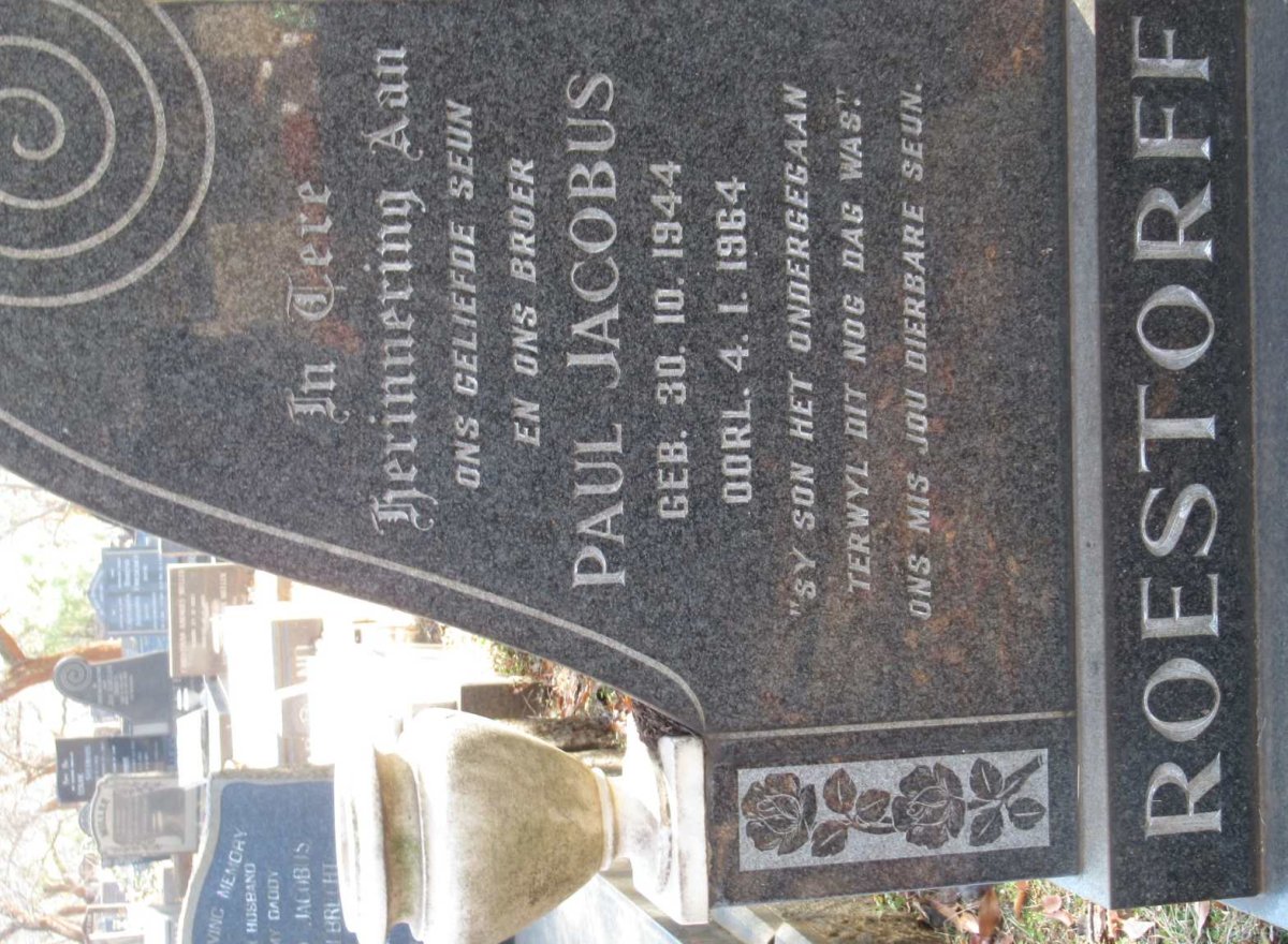 ROESTORFF Paul Jacobus 1944-1964