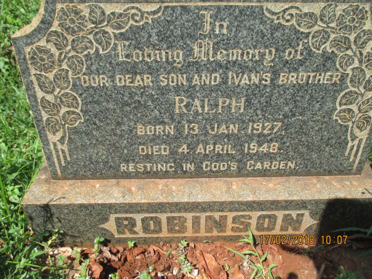 ROBINSON Ralph 1927-1948
