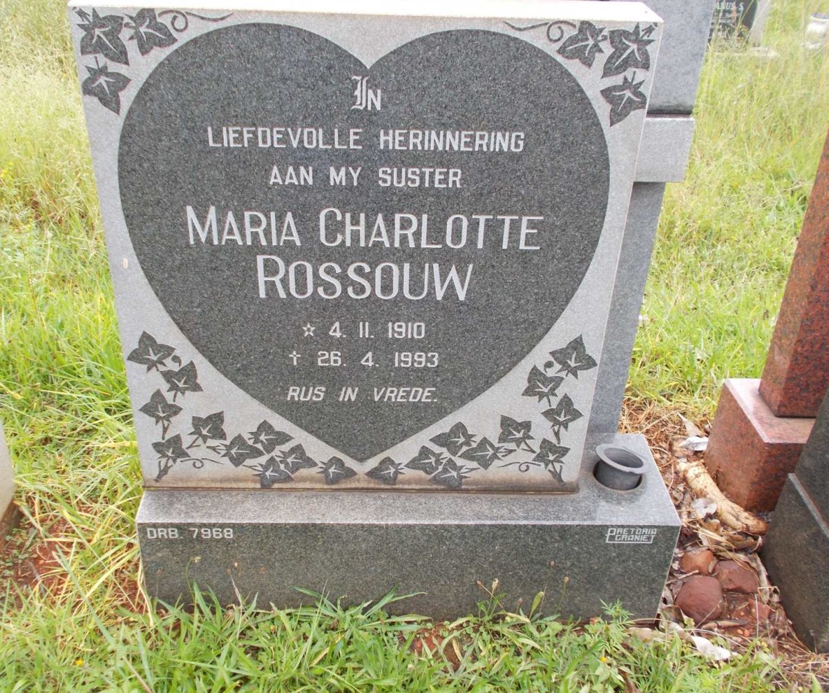 ROSSOUW Maria Charlotte 1910-1993
