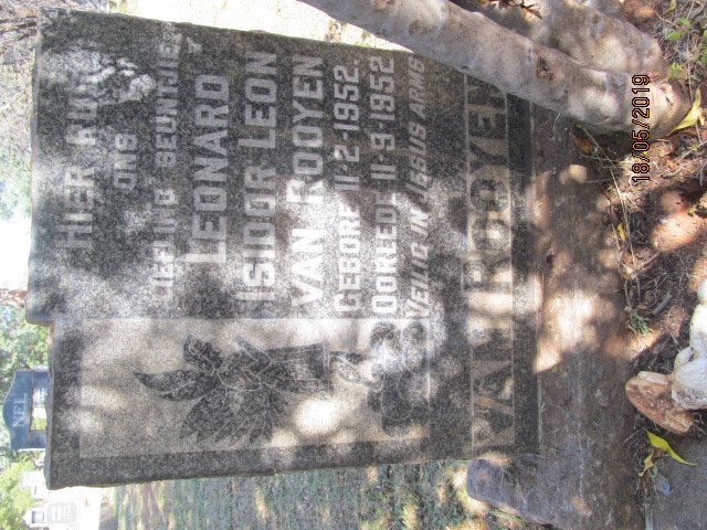 ROOYEN Leonard Isador Leon, van 1952-1952