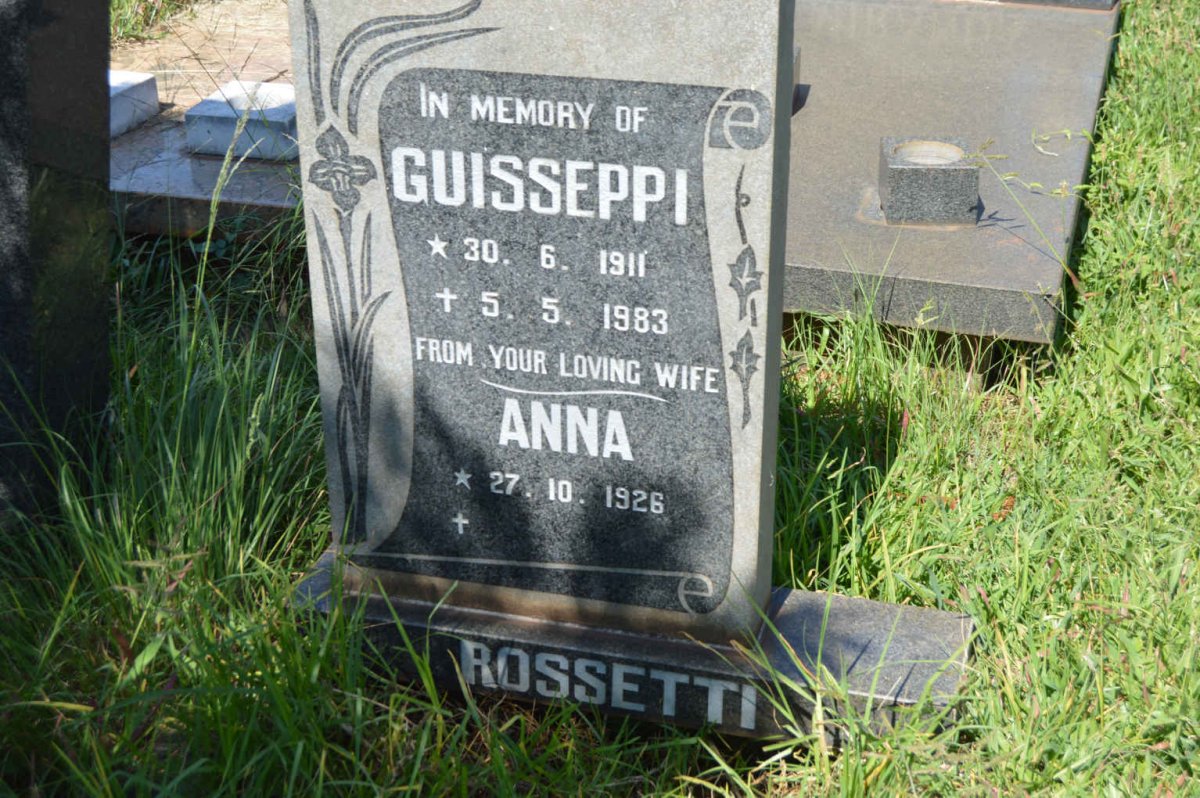 ROSSETTI Guisseppi 1911-1983 &amp; Anna 1926-