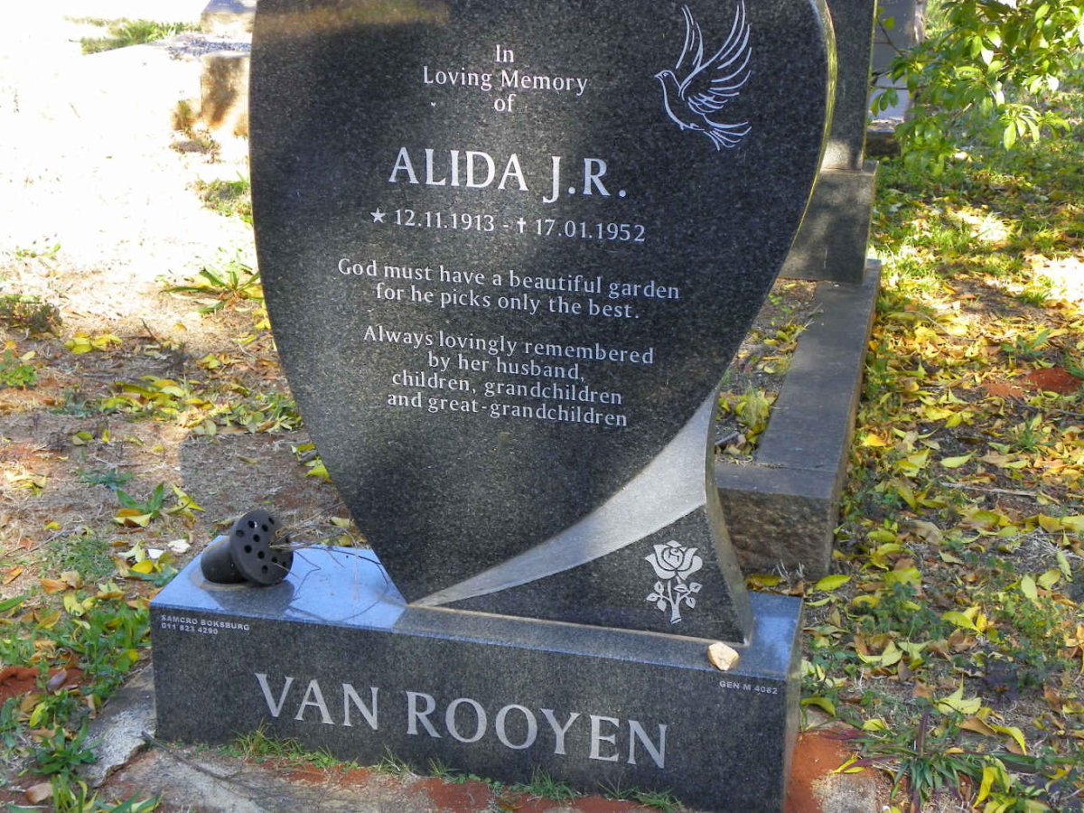 ROOYEN Alida J.R., van 1913-1952