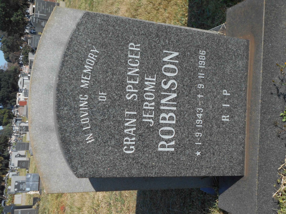 ROBINSON Grant Spencer Jerome 1943-1986
