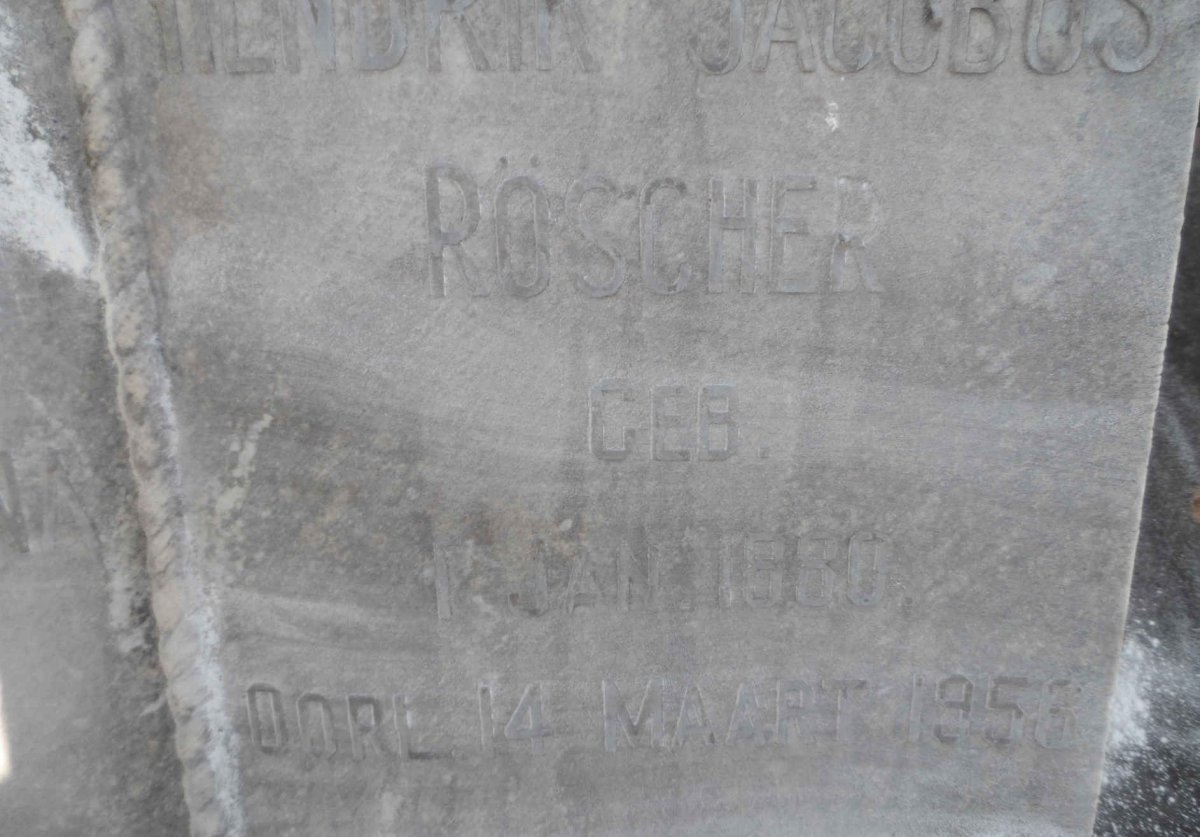 ROSCHER Hendrik Jacobus 1880-1956