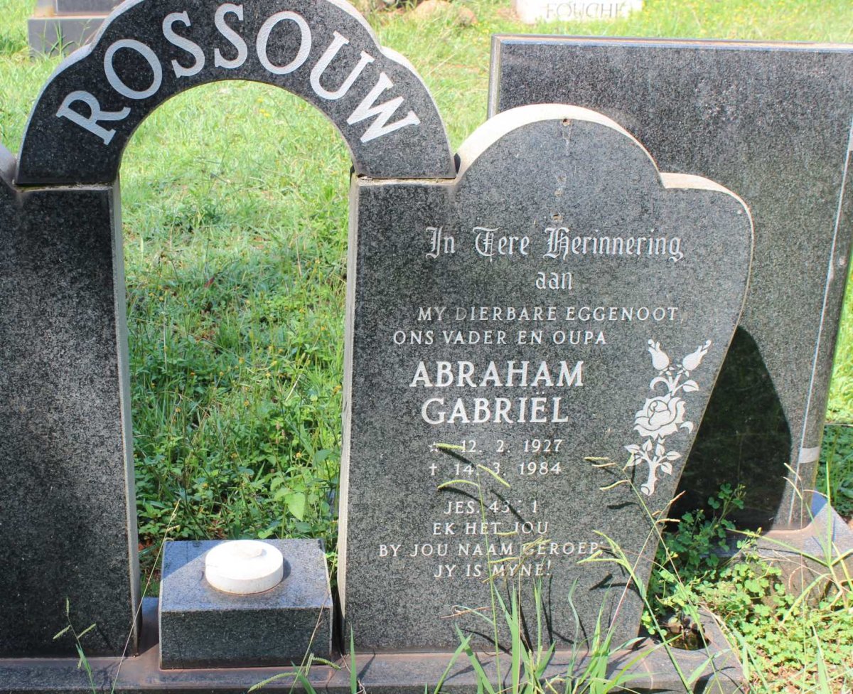 ROSSOUW Abraham Gabriël 1927-1984