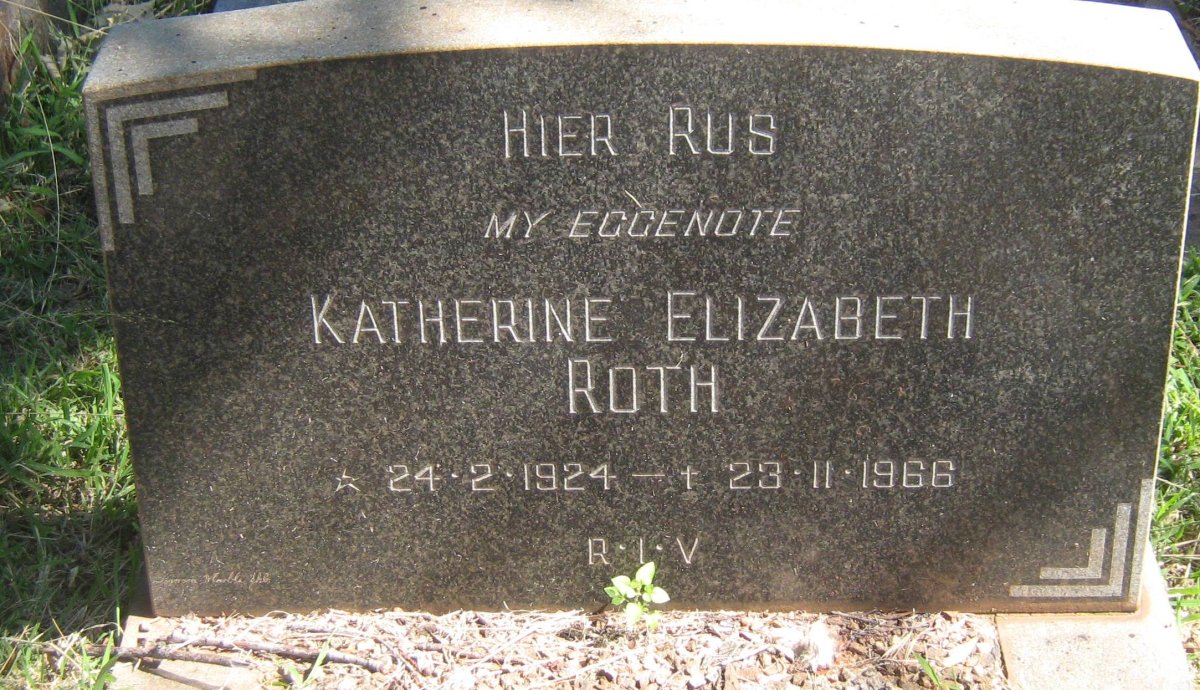 ROTH Katherine Elizabeth 1924-1966