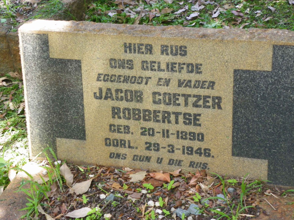 ROBBERTSE Jacob Coetzer 1890-1946