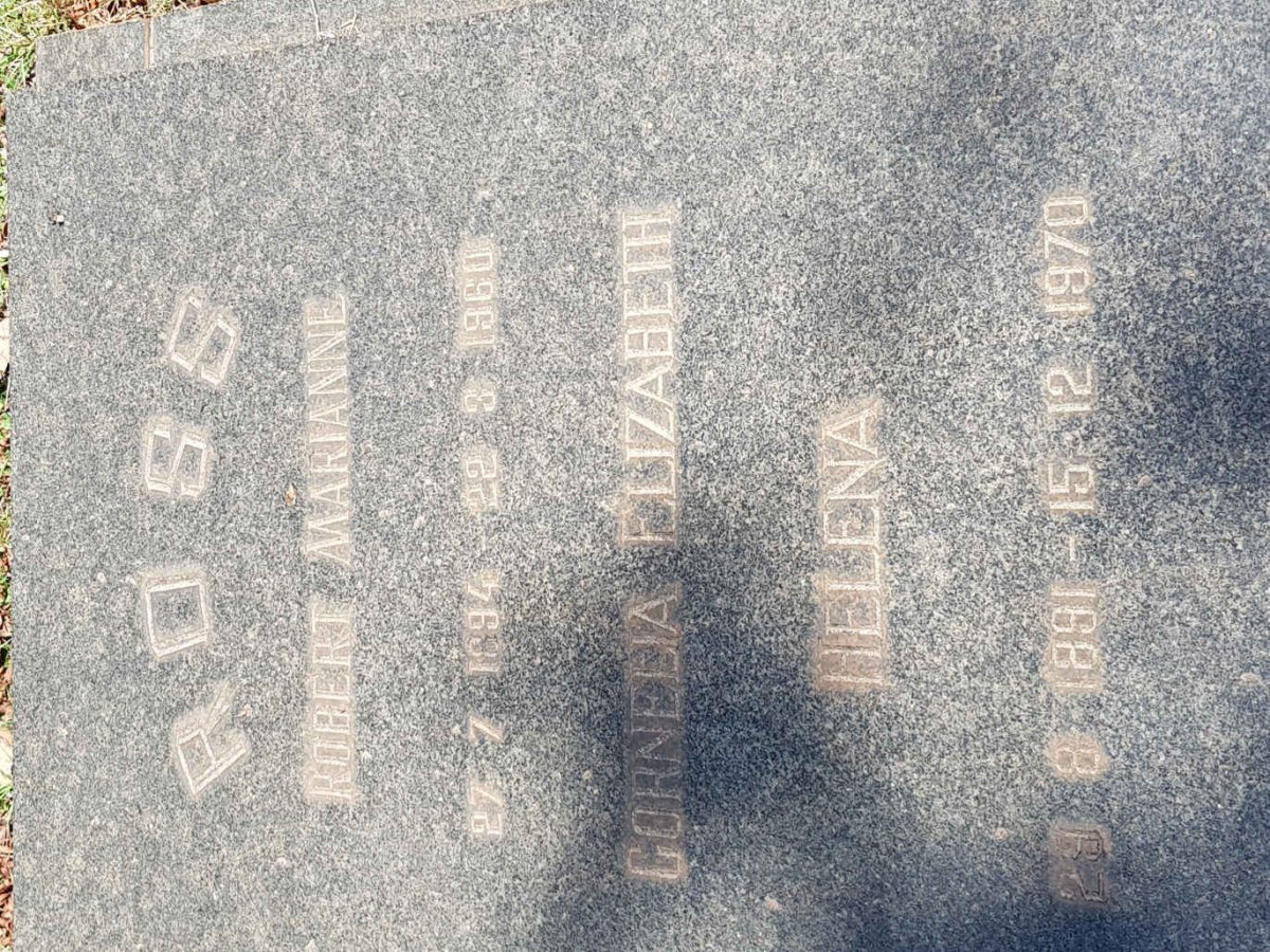 ROSS Robert Marianne 1894-1960 &amp; Cornelia Elizabeth Helena 1891-1970