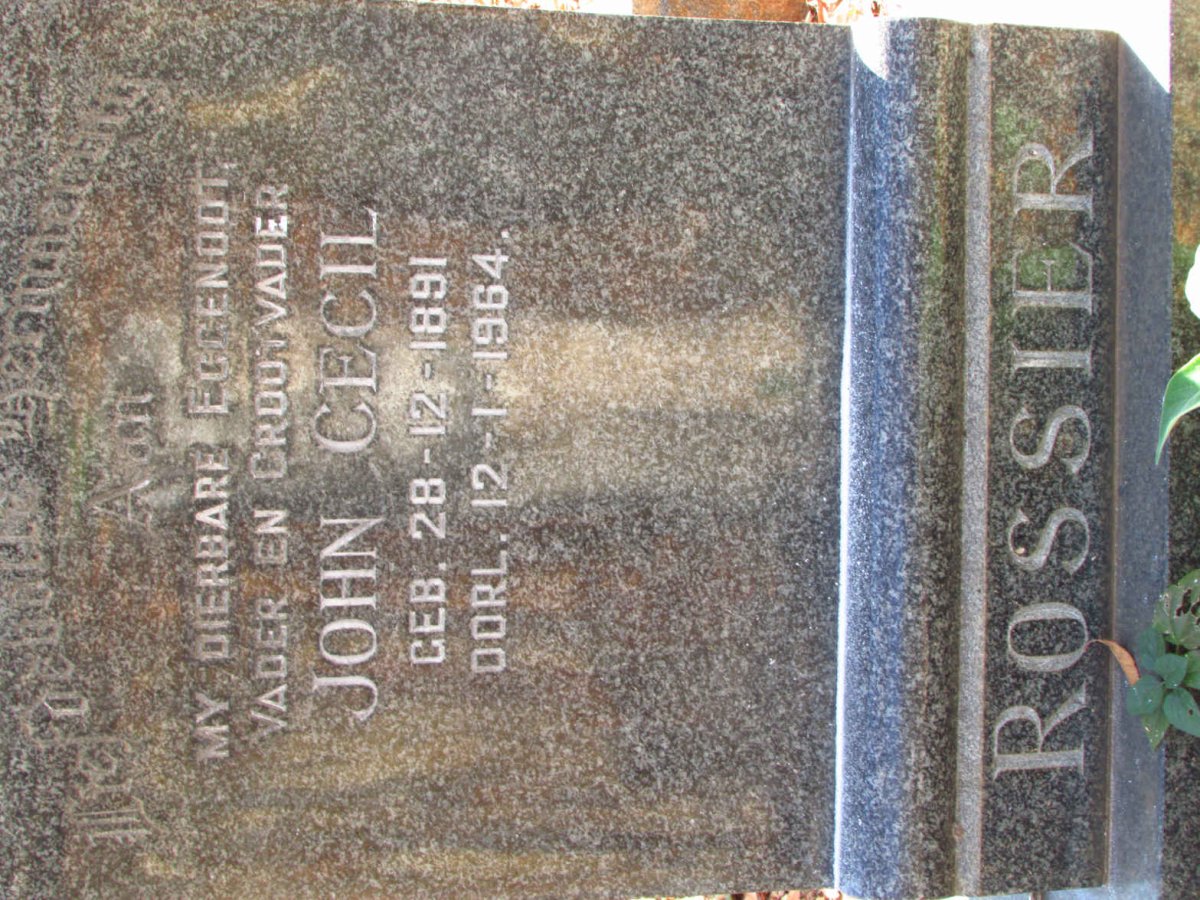 ROSSIER John Cecil 1891-1964