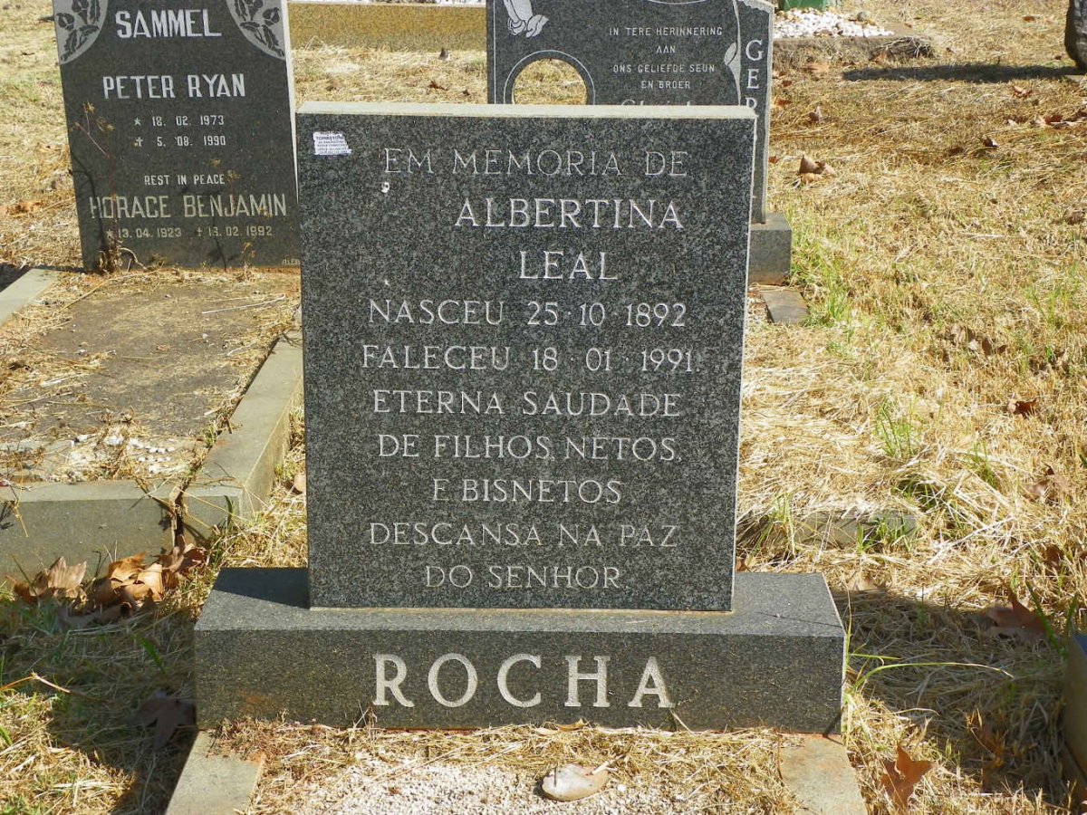 ROCHA Albertina Leal 1892-1991