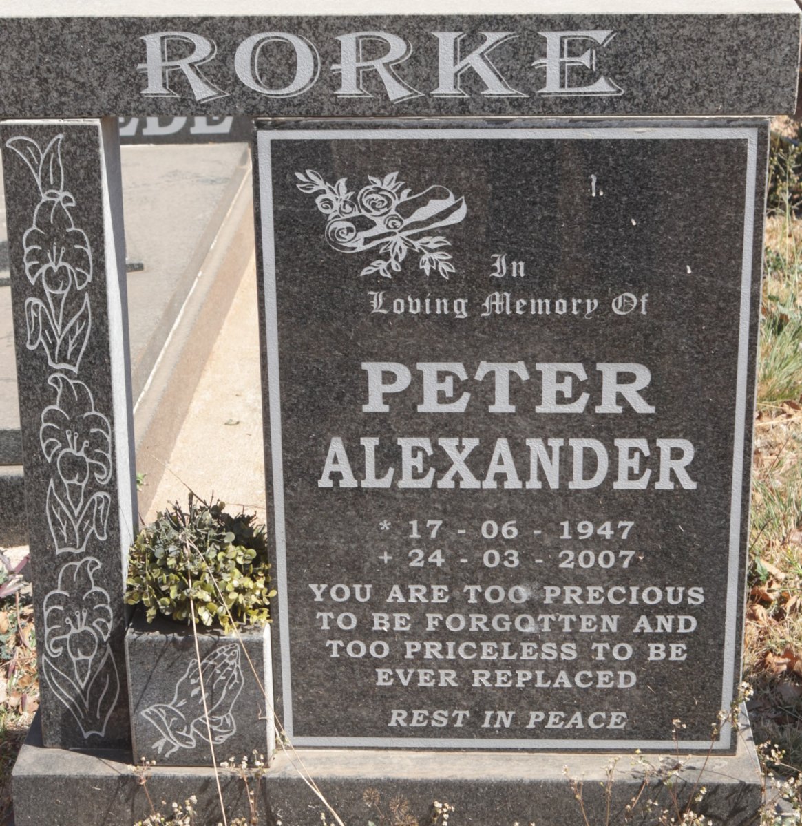 RORKE Peter Alexander 1947-2007